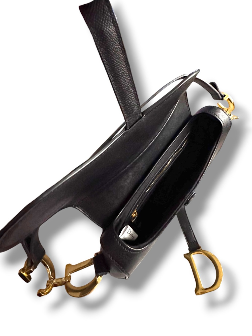Dior Black Saddle Bag - Picture 7 of 9